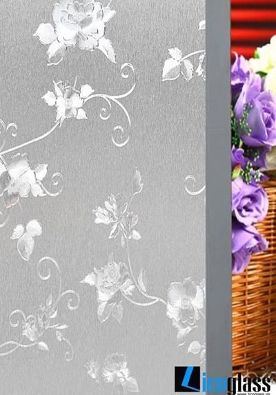 Giấy dán kính đẹp họa tiết hoa 005